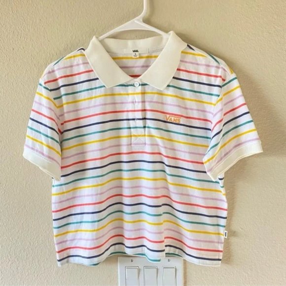VANS • Skate Stripe Crop Polo Tee - Picture 1 of 3